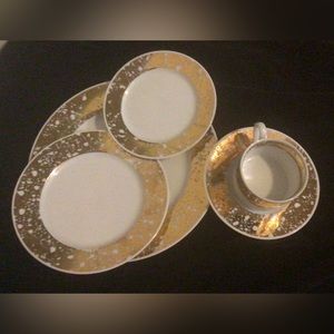 24 KT Gold Dinnerware by Leo Montegut